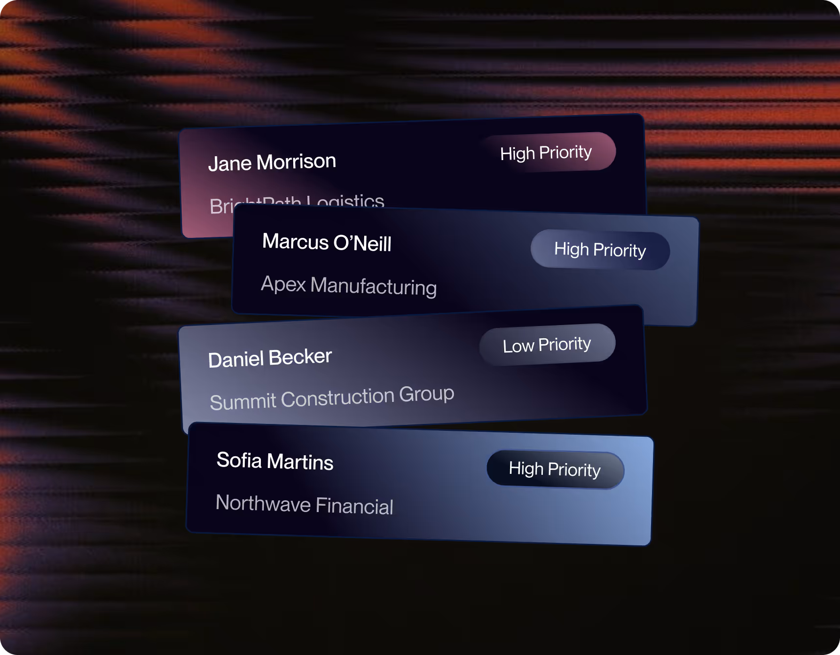 Multiple screenshots from AI sales assistant