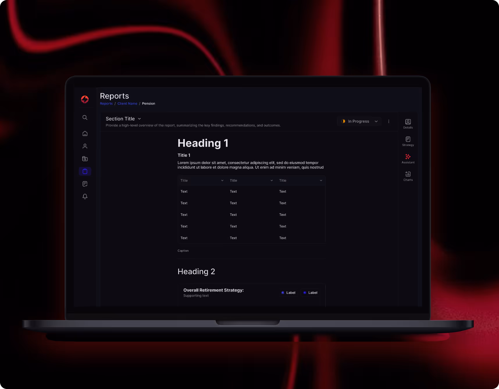 Laptop showing AI-powered document processing