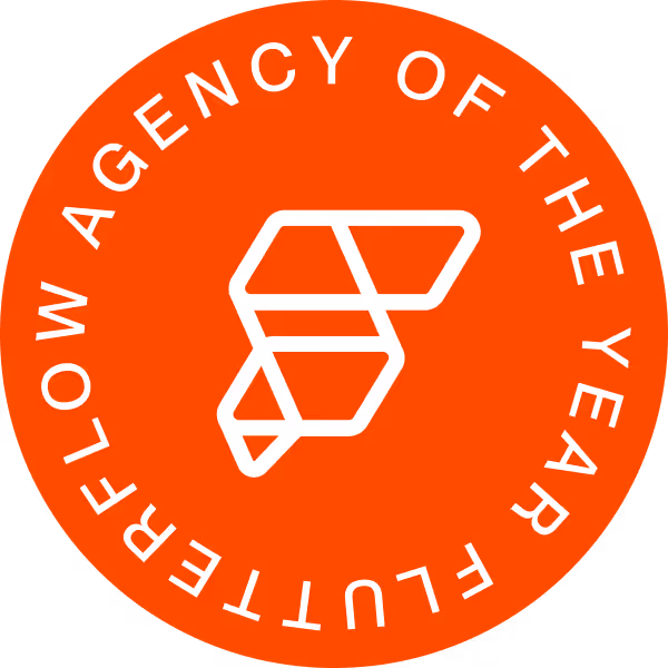 Calda agency of the year Flutterflow badge