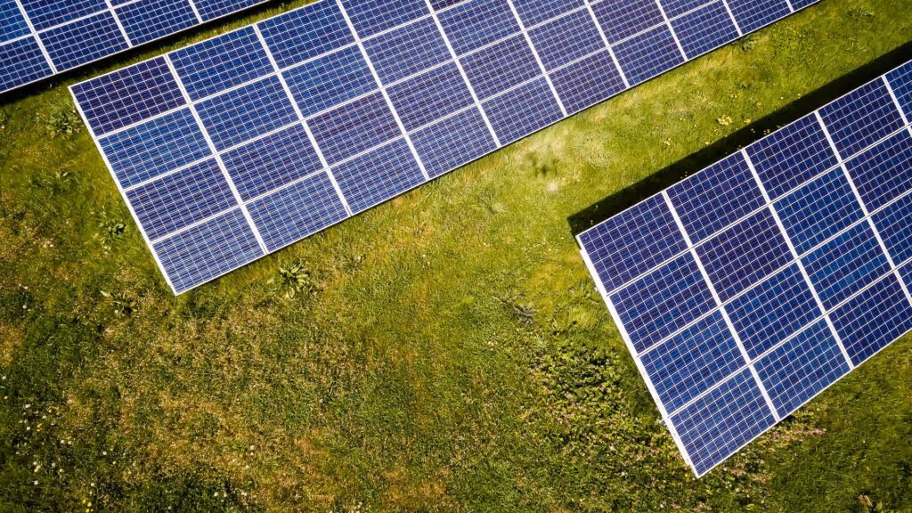 three solar panels