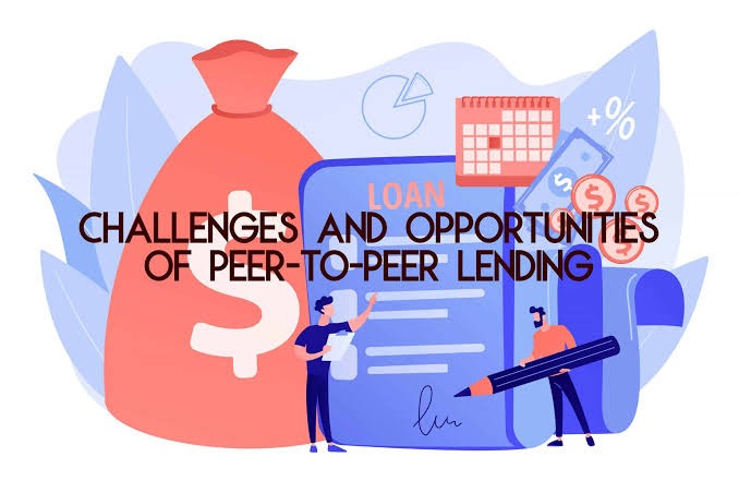Conceptual illustration highlighting the various challenges and rewards of participating in the peer-to-peer lending market.
