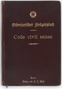 Capa do Código Civil Suíço (Code civil suisse), o quadro legal que rege os direitos de garantia e as proteções dos investidores na Suíça