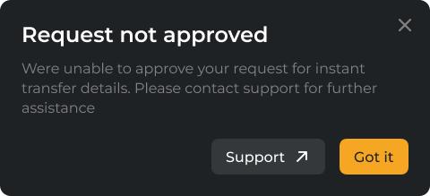 Request not approved