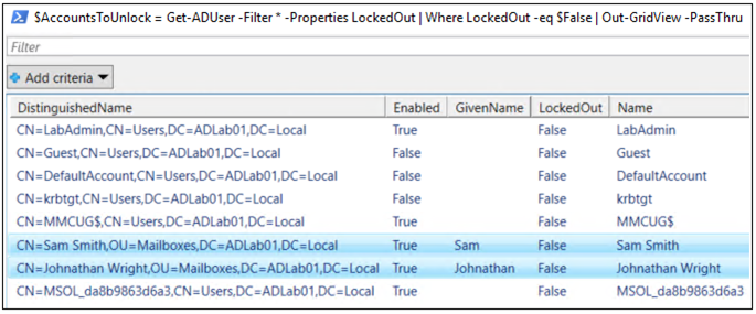 05_select and unlock with unlock-ADAccount cmdlet