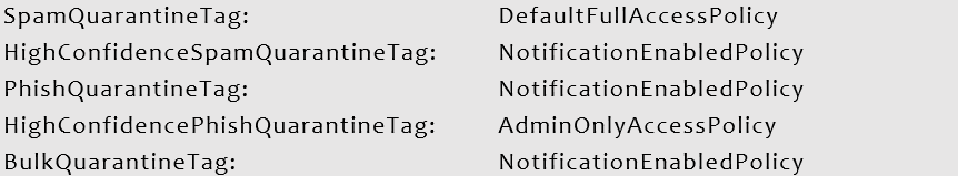 The screenshot shows the results the cmdlet produces