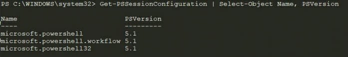 Screenshot of the default Windows PowerShell configuration