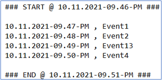 START and END timestamps