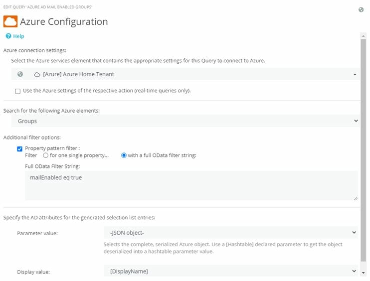 Screenshot of the ScriptRunner Admin App: Query of all groups that are