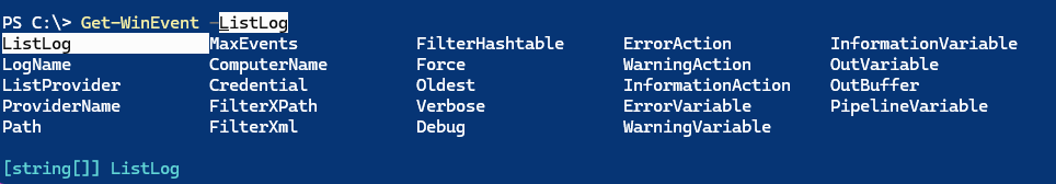 PSReadLine zeigt Parameter-Vervollständigung in der PowerShell-Konsole.