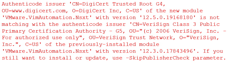 01_recent versions of PowerCLI have caused this error