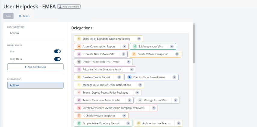 Role-based delegation of routine tasks with ScriptRunner