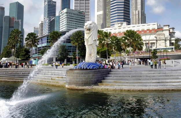 Lion fountain in Singapore