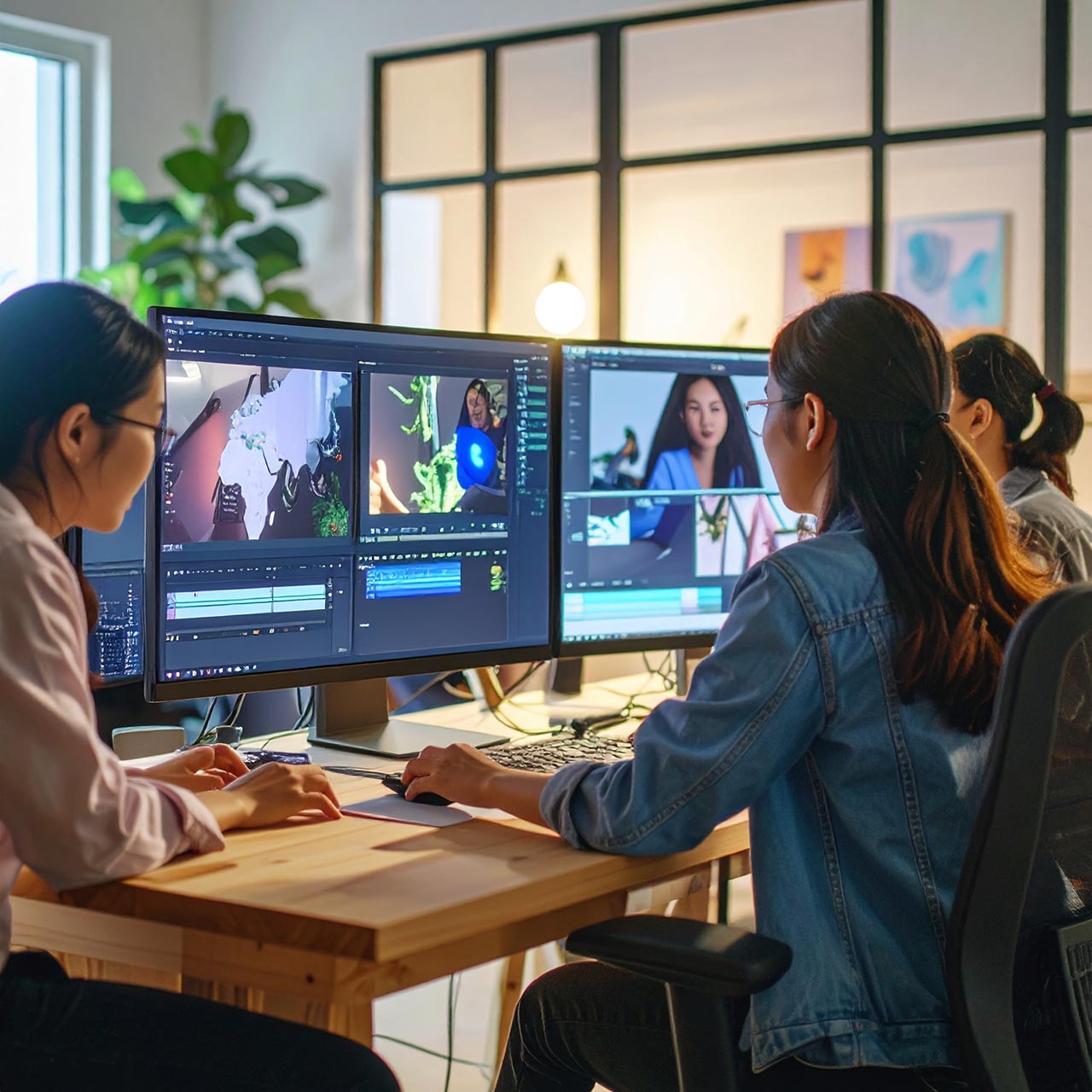 creative team working on an animation