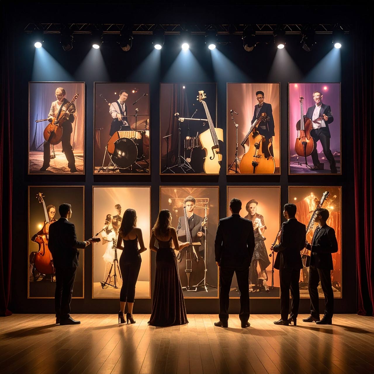 Artiste's posters outside theatre