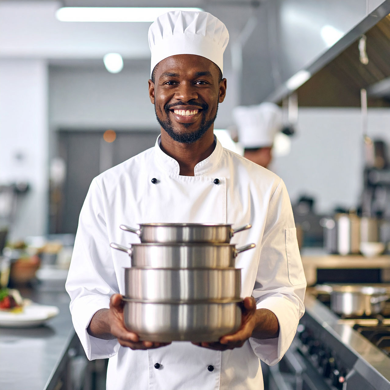 Celebrity chef endorsing cookware