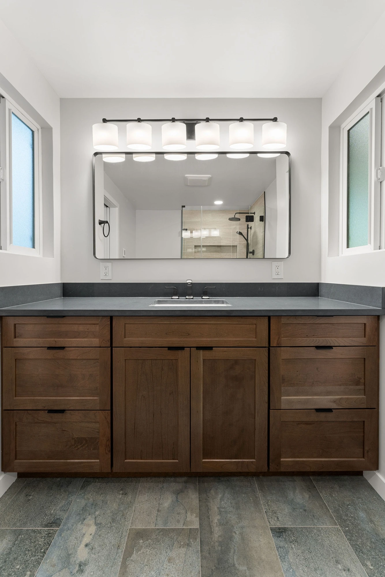 Master Bath Expansion and Hall Bath Update in Edmonds - After image