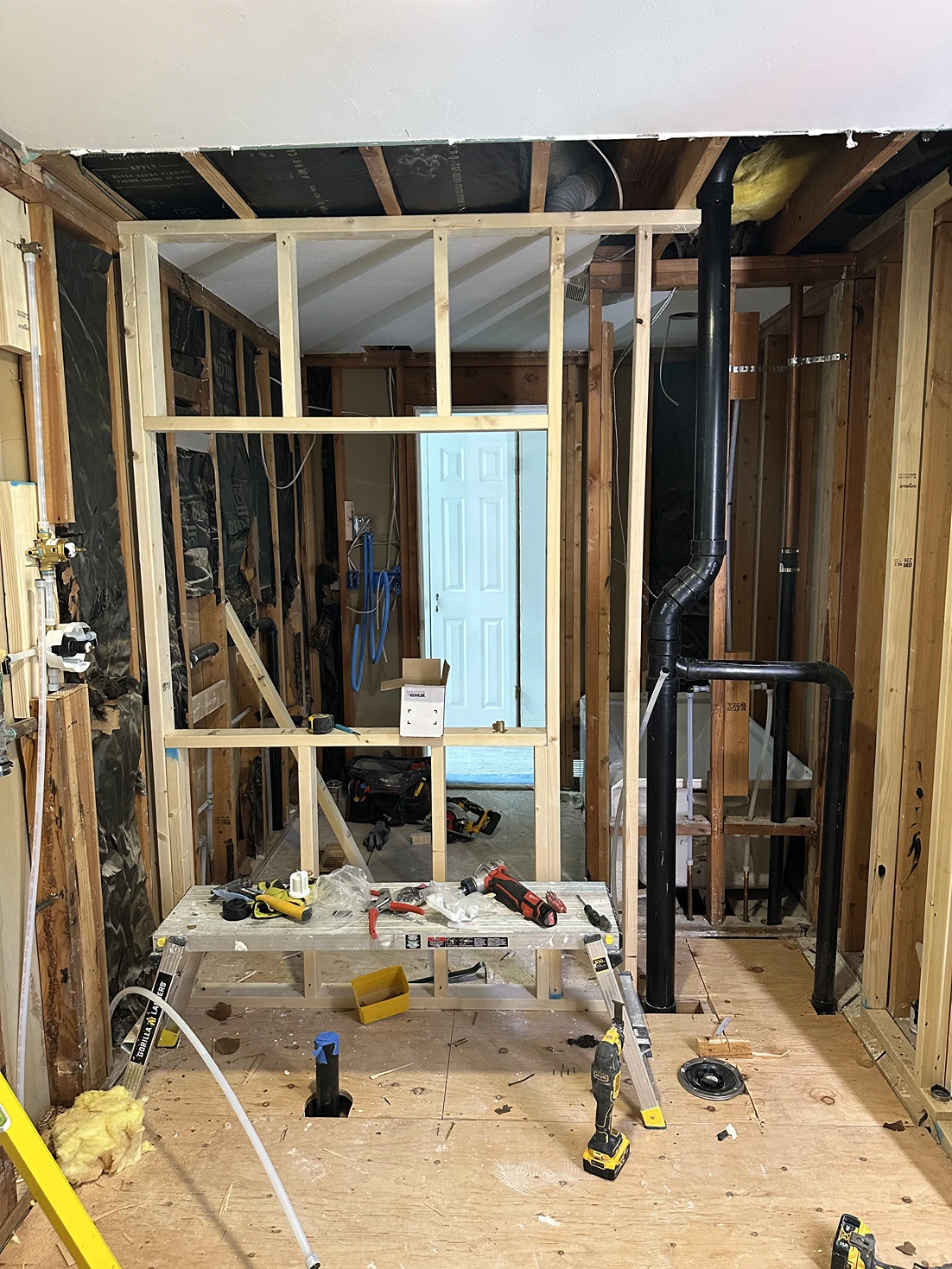 Master Bath Expansion and Hall Bath Update in Edmonds - Before image