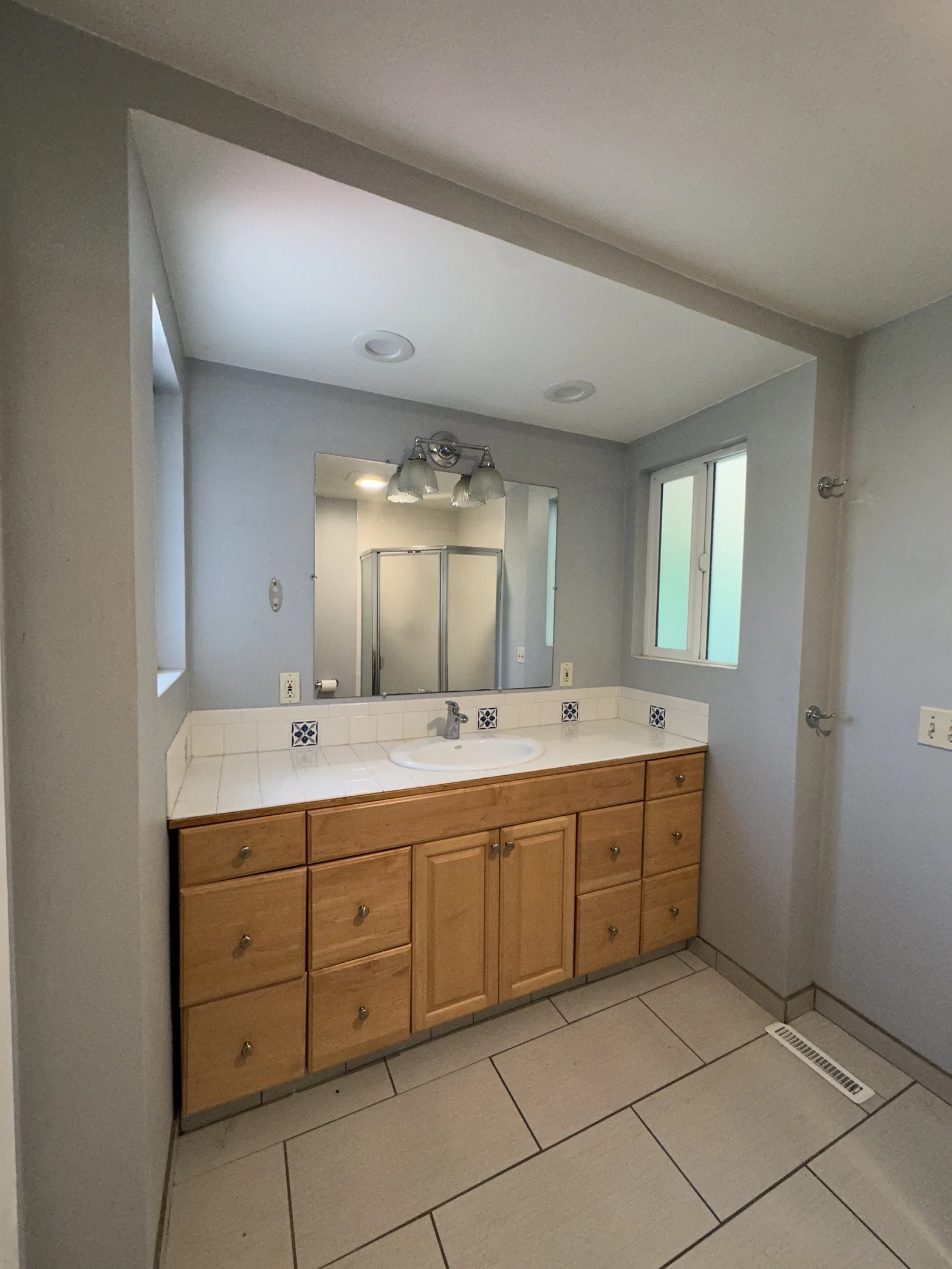 Master Bath Expansion and Hall Bath Update in Edmonds - Before image