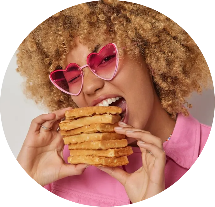 Woman eating food