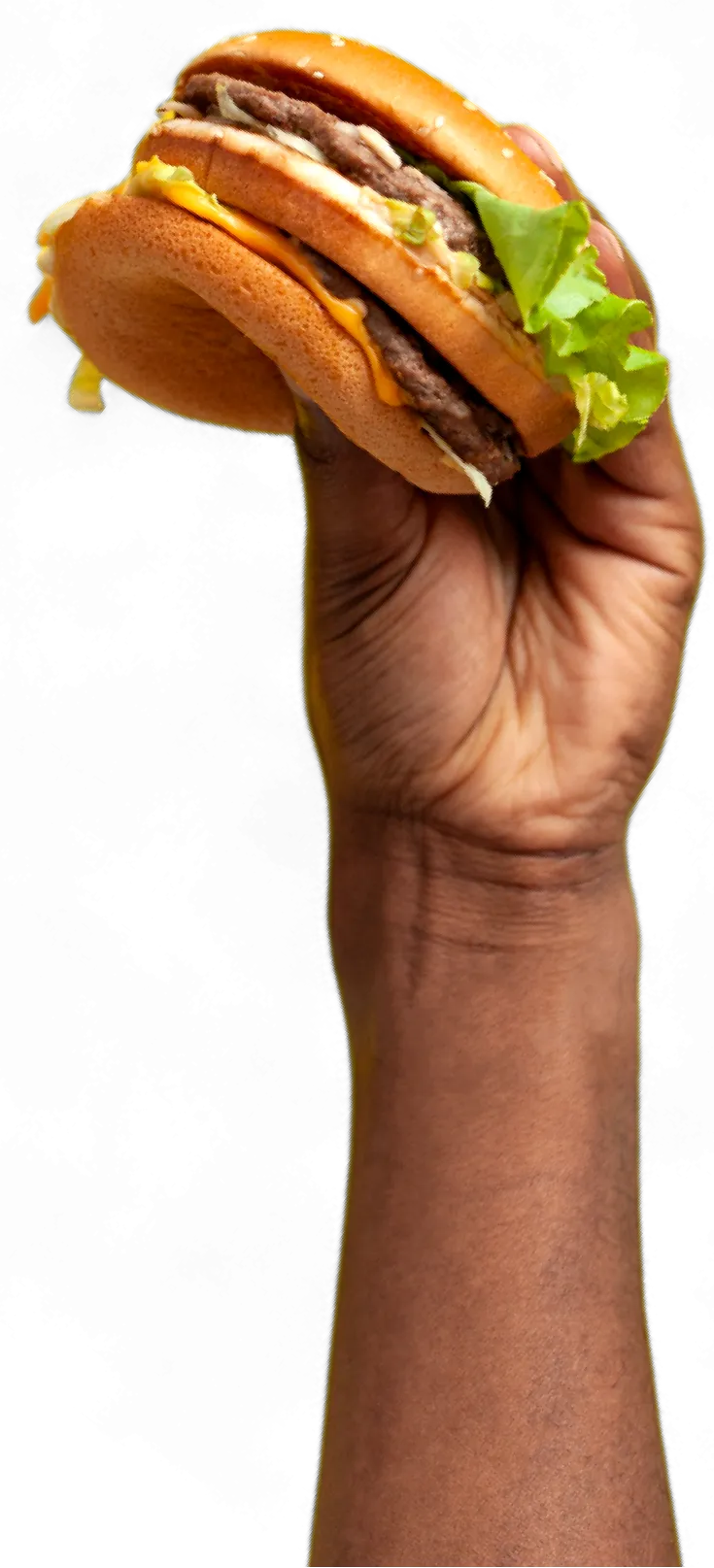 Holding burger