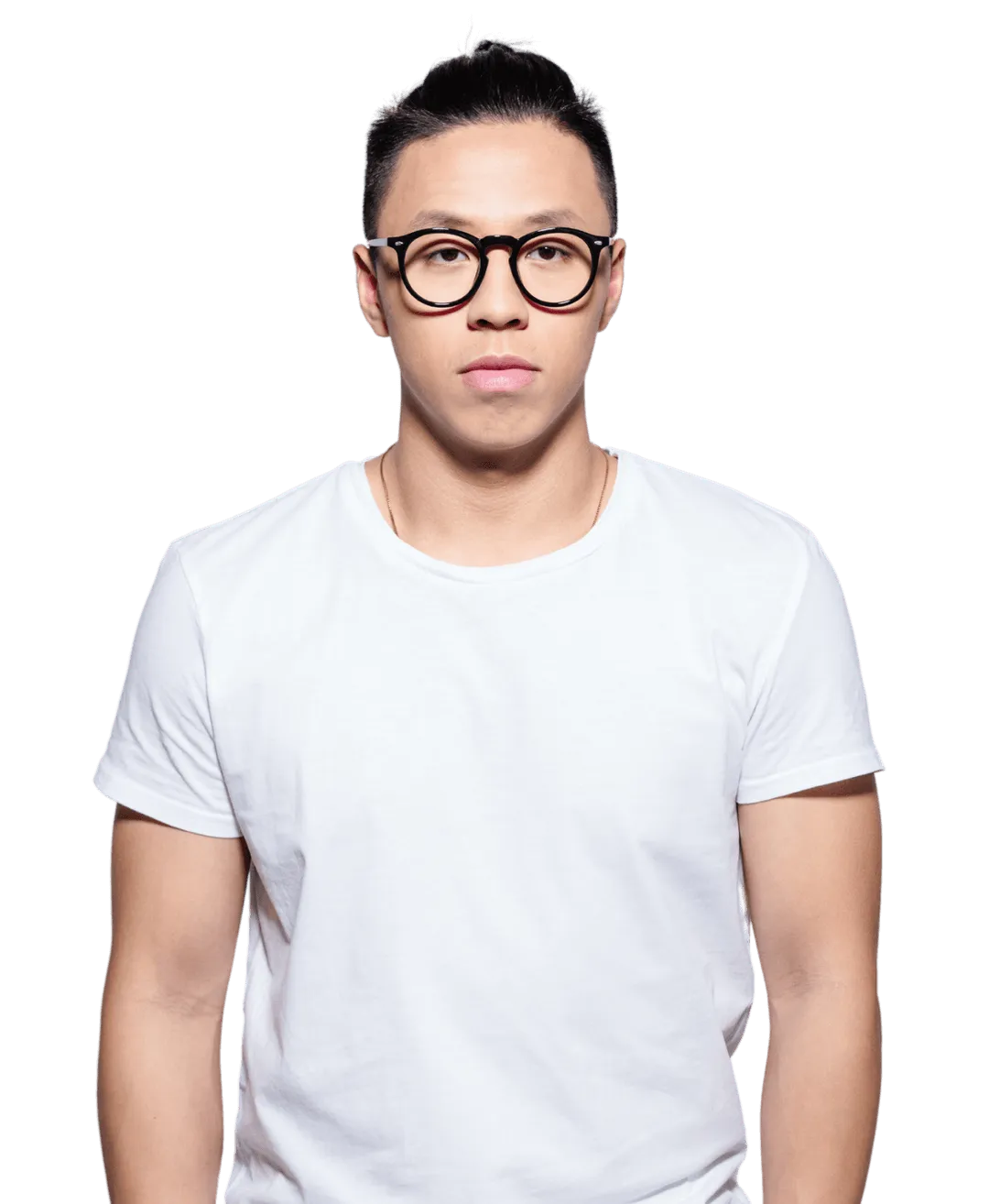 Man in white shirt