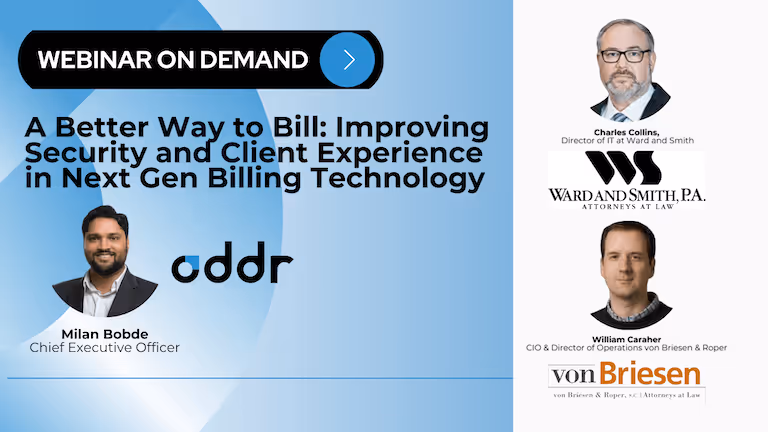 Oddr Webinar - A Better Way to Bill: Improving Security and Client Experience in Next Gen Billing Technology