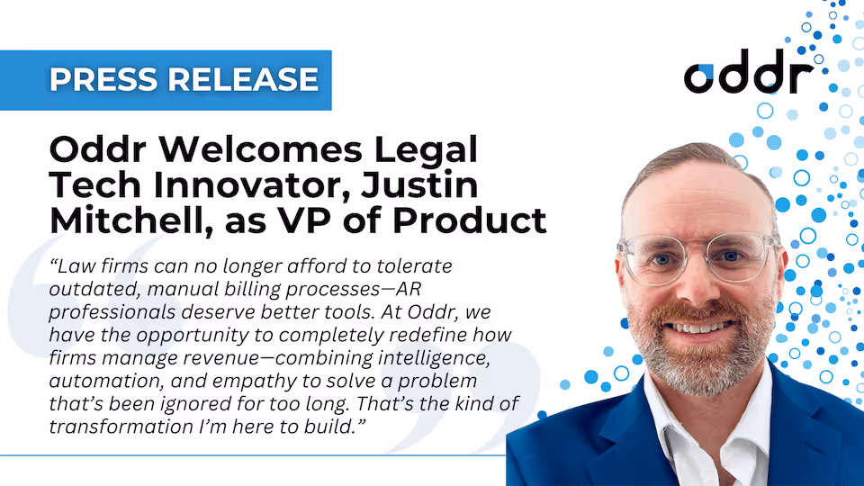 Oddr Welcomes Legal Tech Innovator, Justin Mitchell, as VP of Product