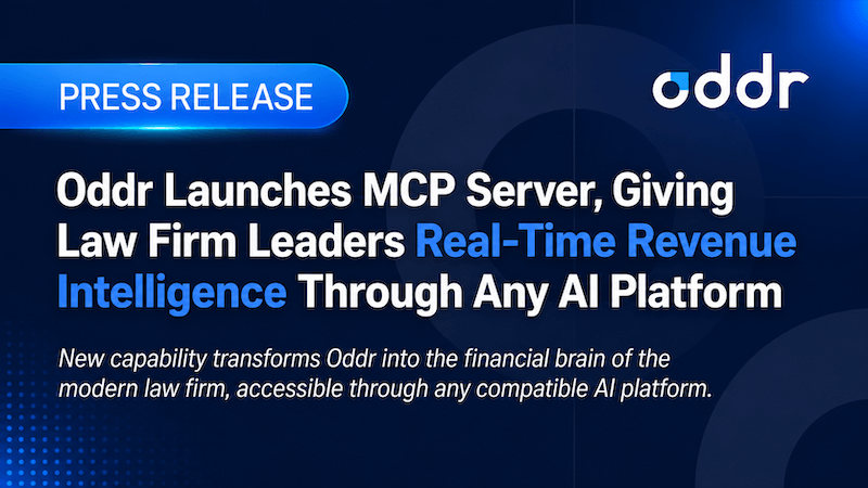 Oddr Launches MCP Server, Giving Law Firm Leaders Real-Time Revenue Intelligence Through Any AI Platform