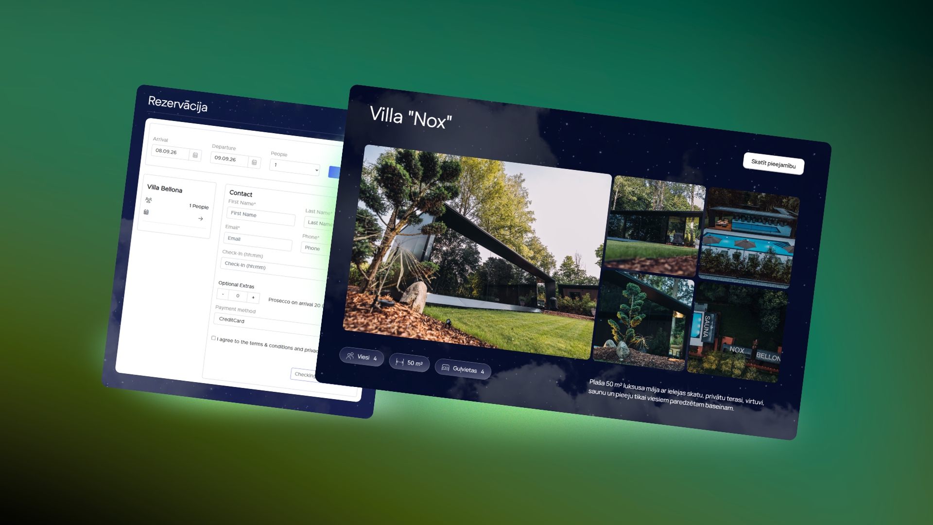 Stars Resort villas lapas skats ar aprakstu un rezervācijas pieteikumu