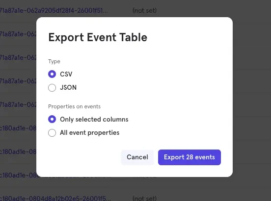 Export Your Data in CSV or JSON with Mixpanel