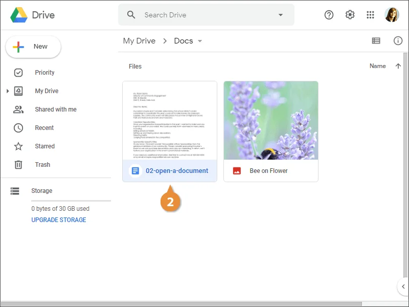 Opening a Google Doc directly from Google Drive