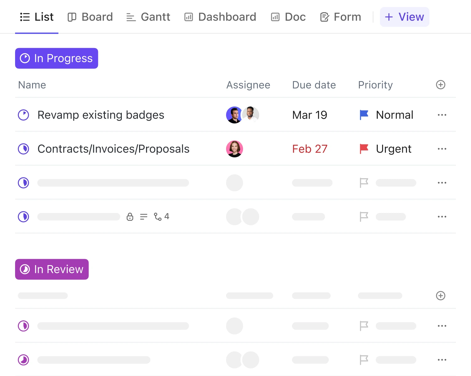 Manage Workflows and Priorities in ClickUp’s List View
