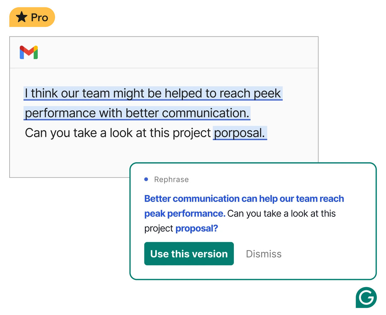 Grammarly will immediately make rough drafts look polished