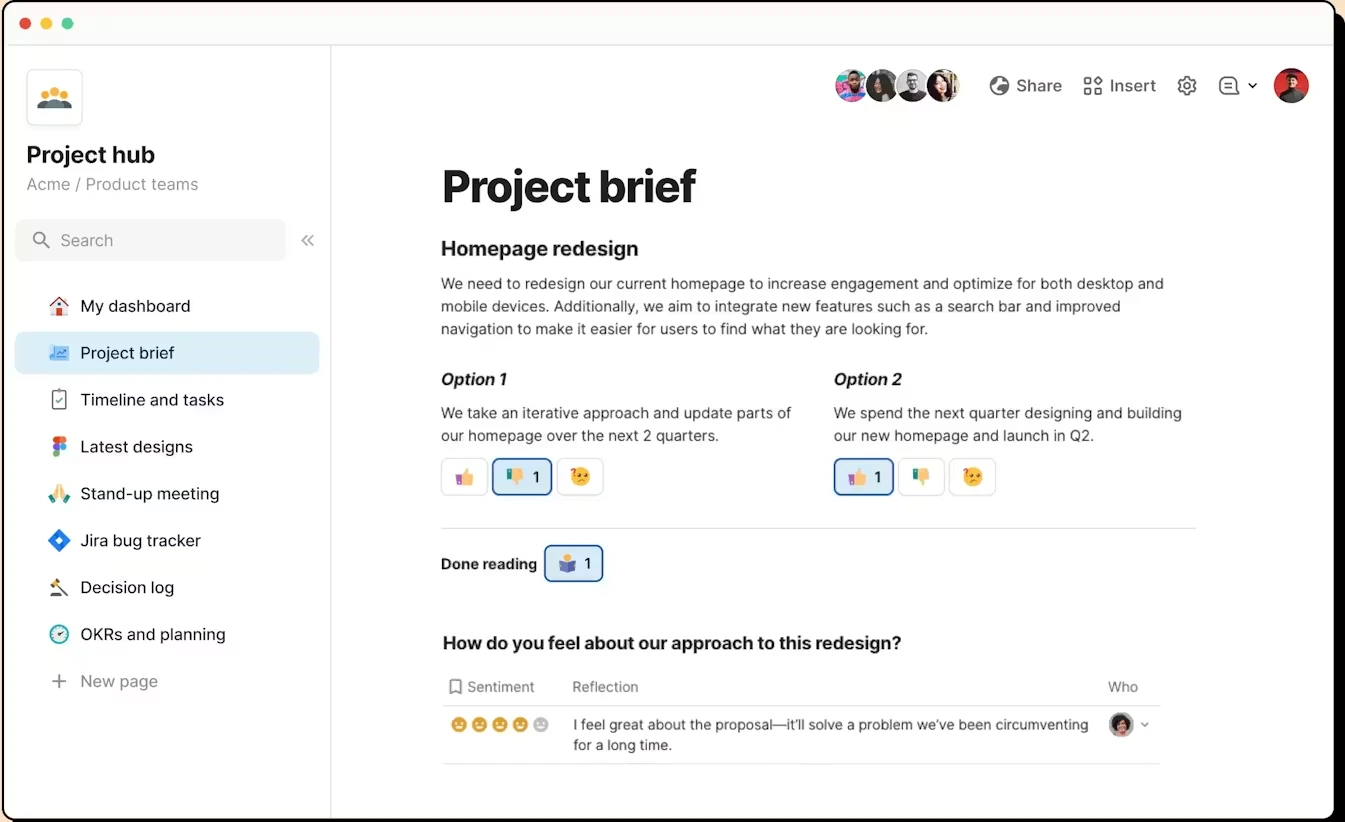 Coda’s all-in-one doc interface combines rich text, tables, and automation to help teams build custom workflows without switching tools