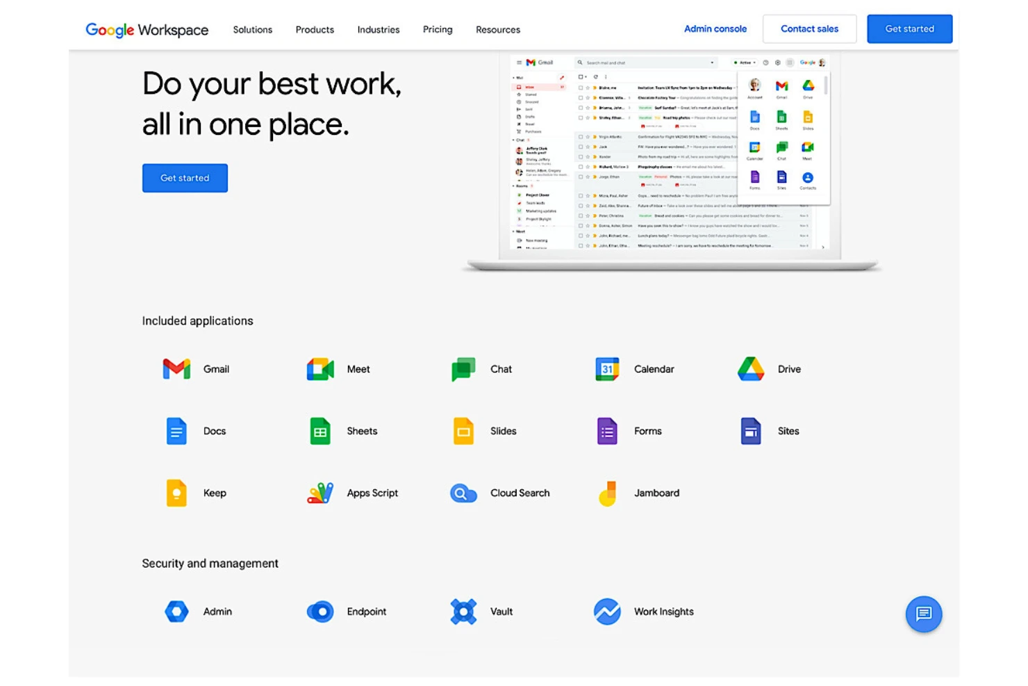 Organize your work with Google’s suite of apps in a single workspace