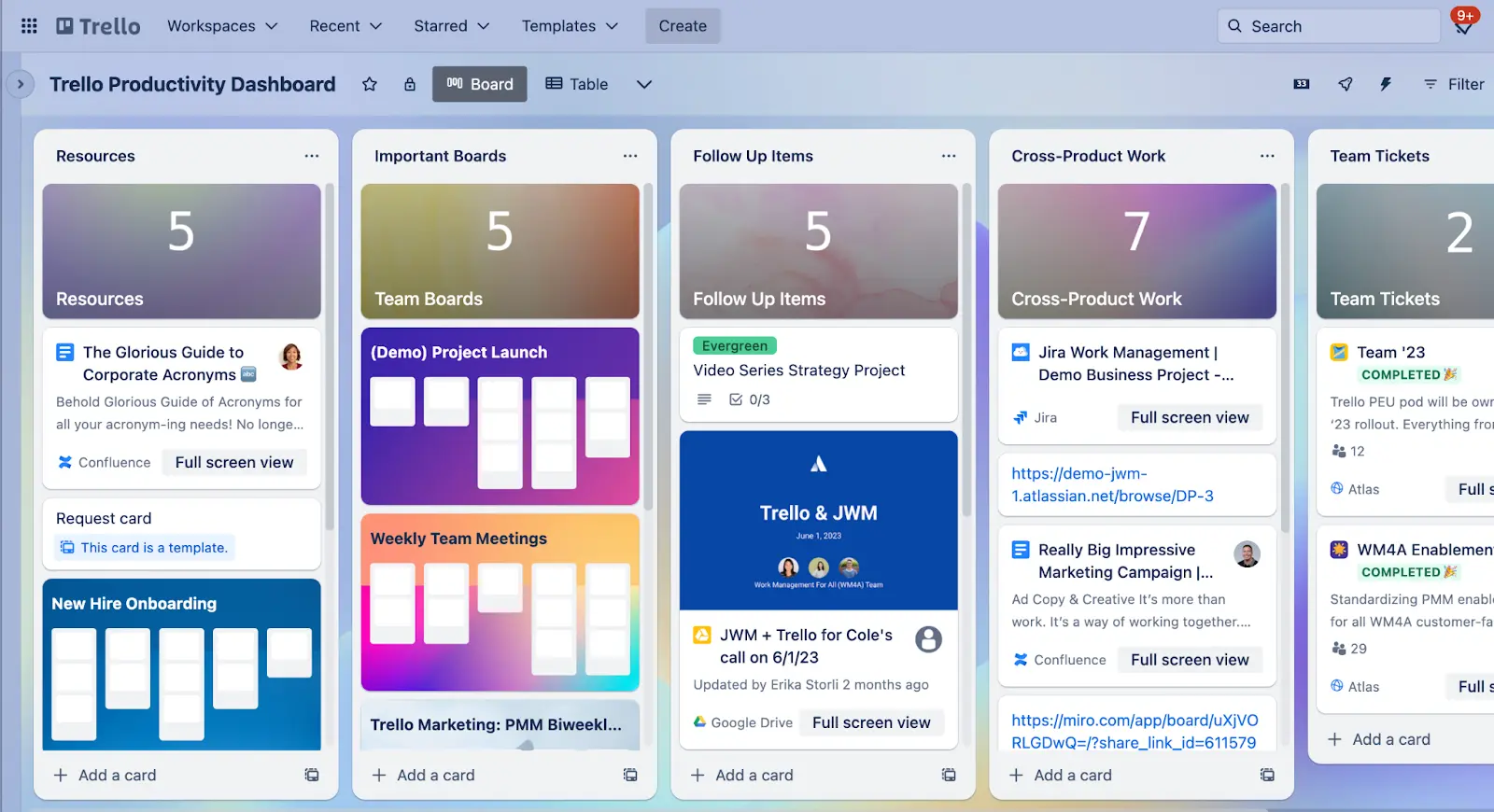 Collaborate and track progress on projects in Trello’s modern interface