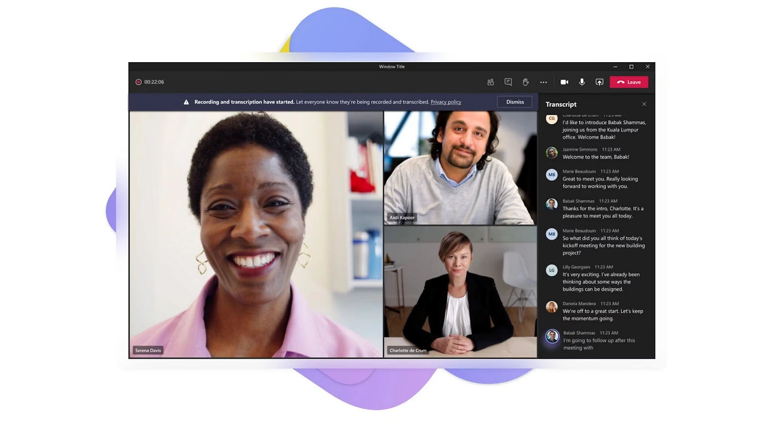 Bridge the distance between local and international team members directly via Microsoft Teams