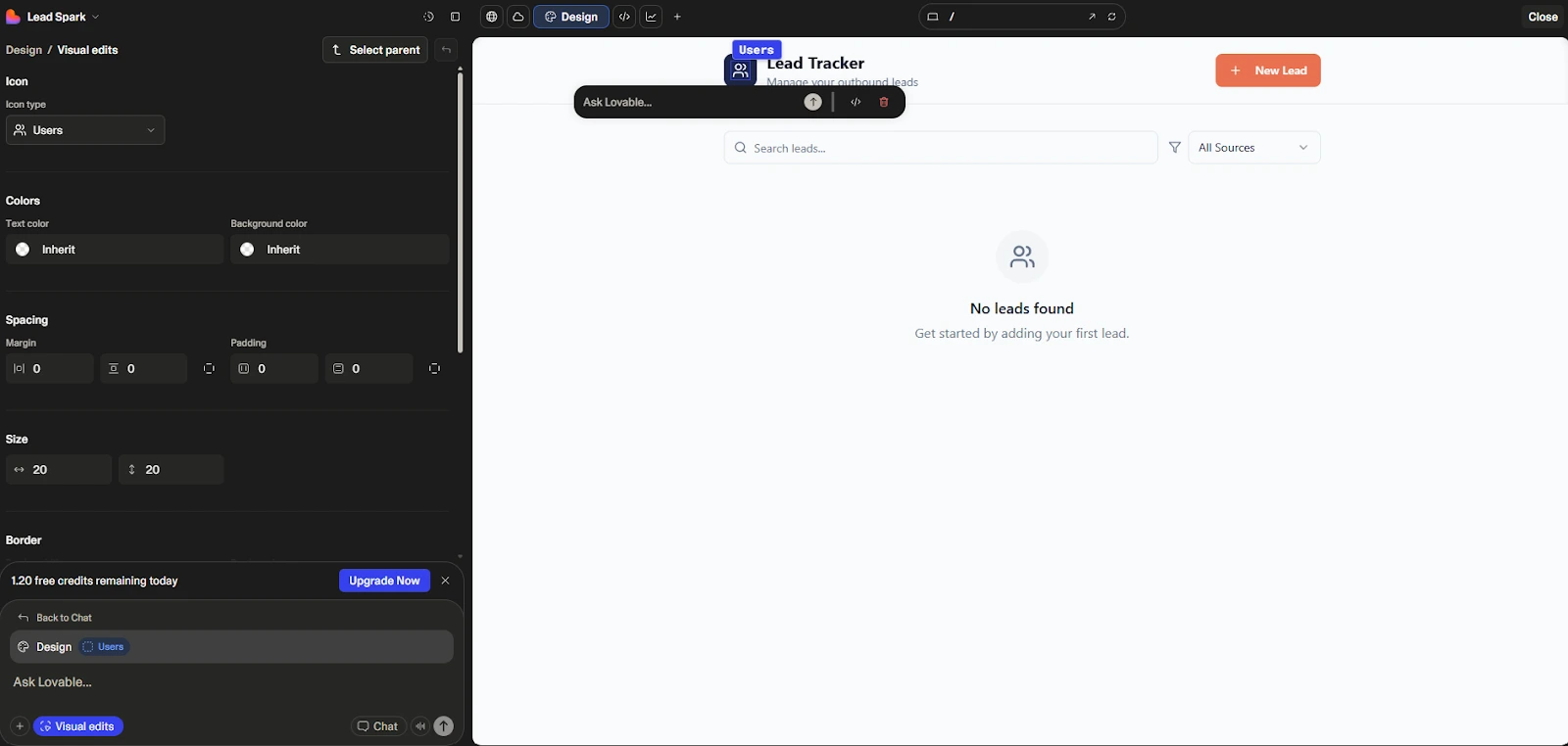 Tweak the UI of your Lovable app with visual design edits