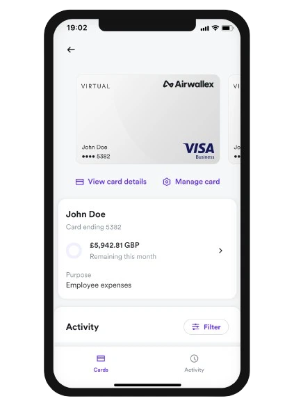 Managing employee spending with Airwallex cards