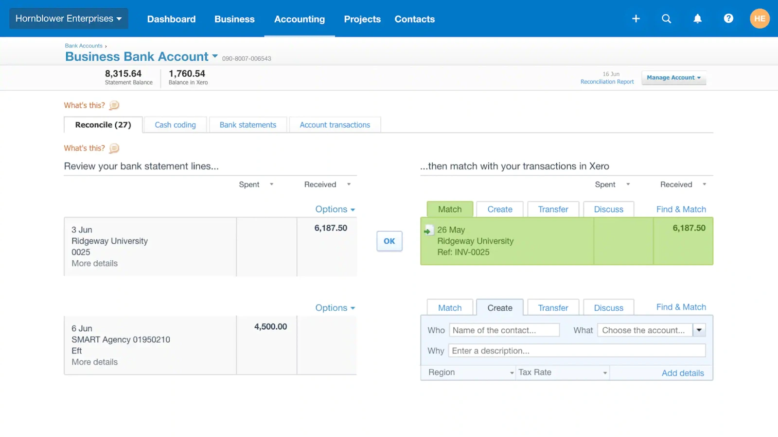 Match, categorize, and keep your books accurate