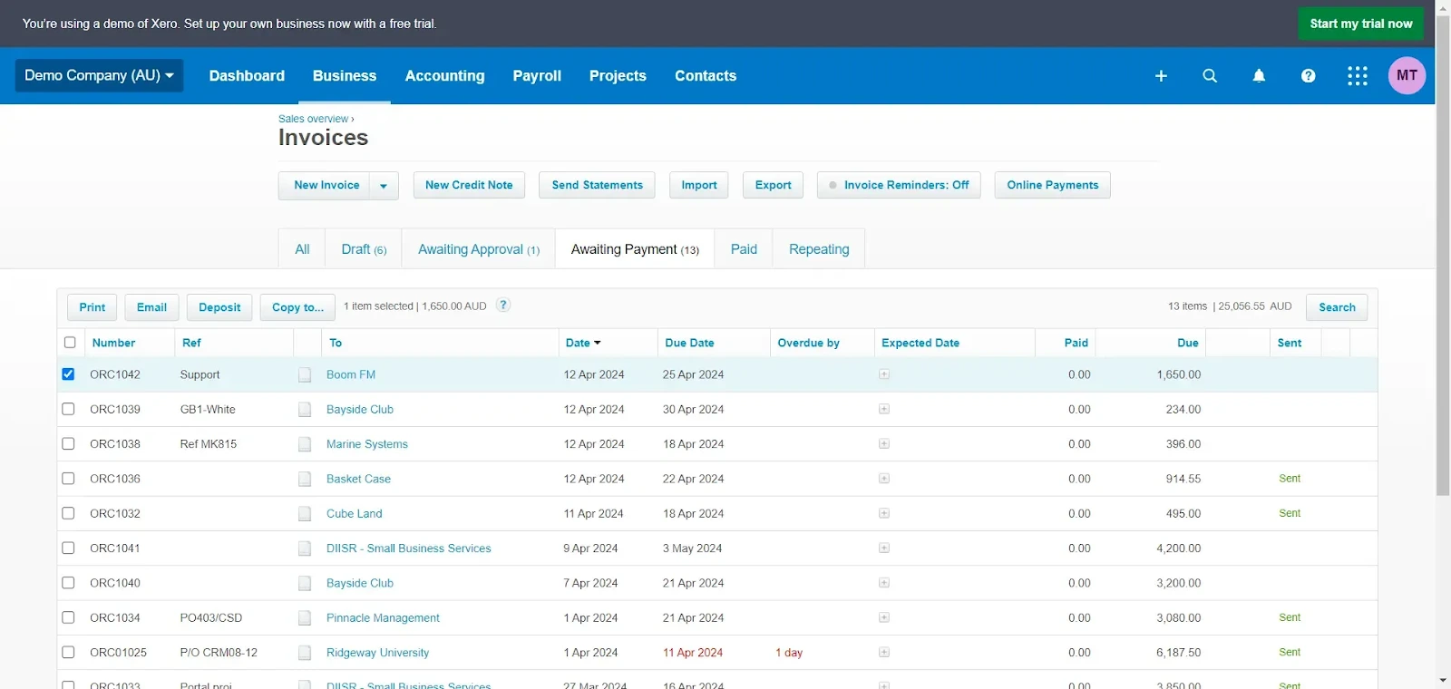 Get paid faster with clear invoice and payment tracking