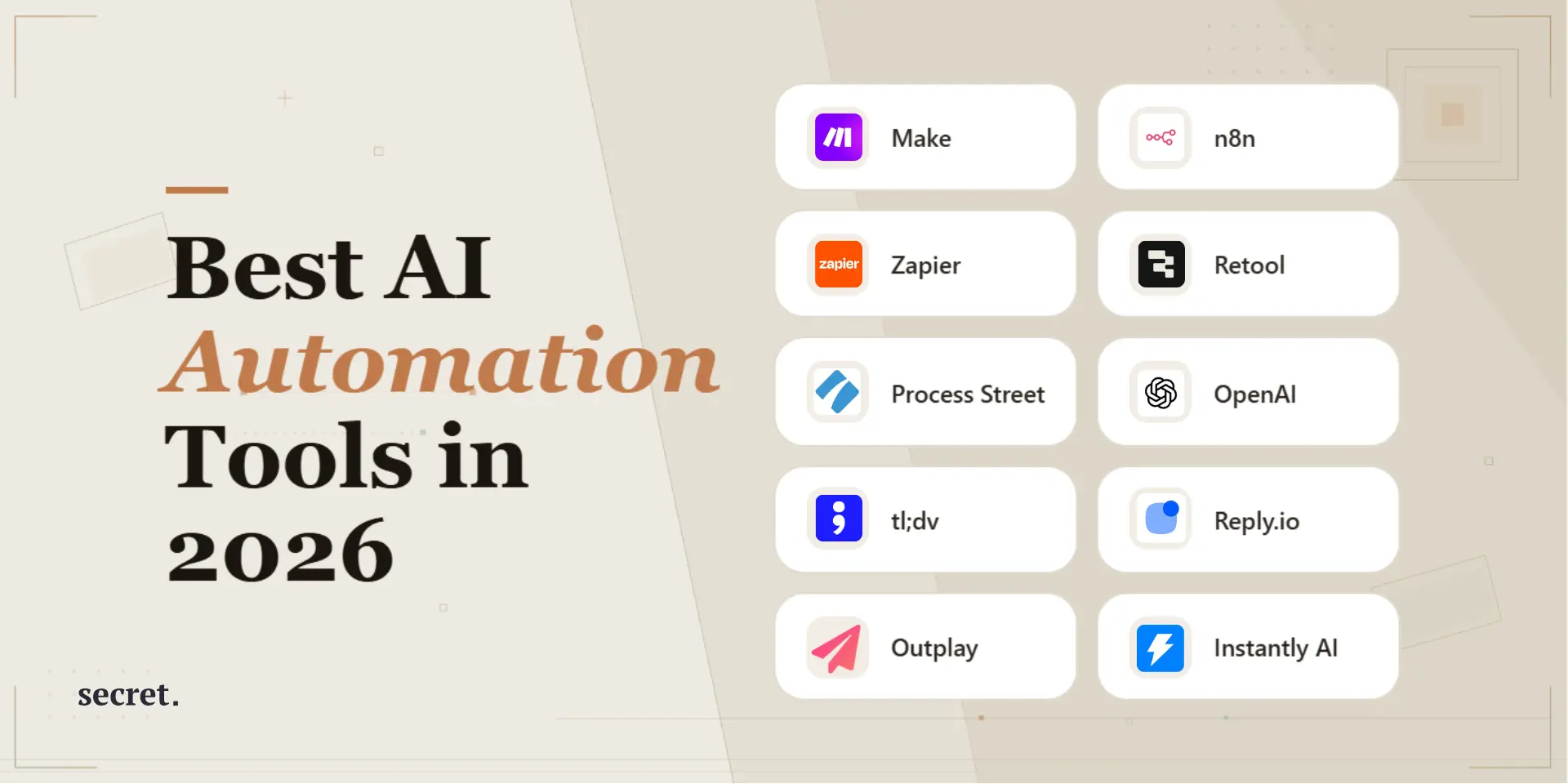 Top AI automation tools in 2026