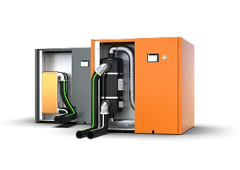 Overview image of the cryptocooling system, Bitpod and dry cooler
