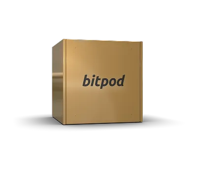Bitpod device in Old Money Gold color
