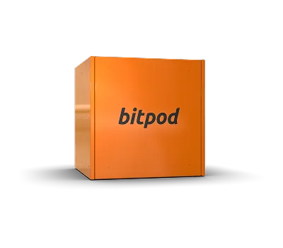Bitpod device in Bitcoin Orange color