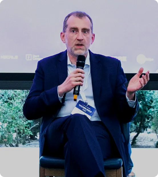 CEO Tomasz Buk at the conference