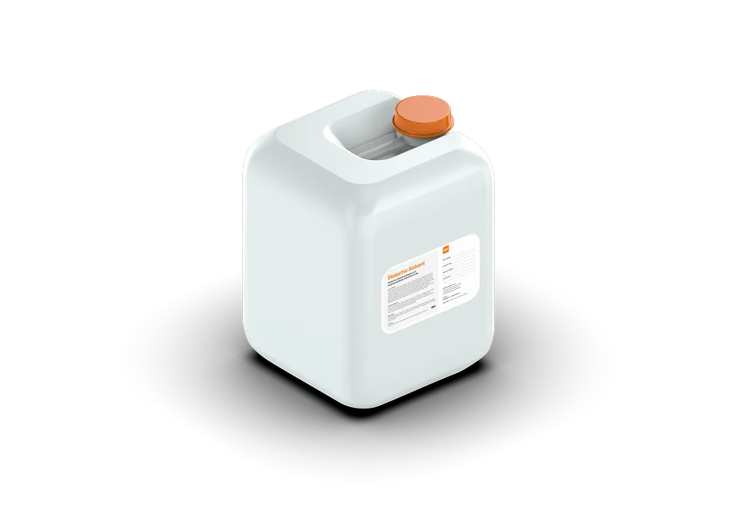 Dielectric Solvent fluid container