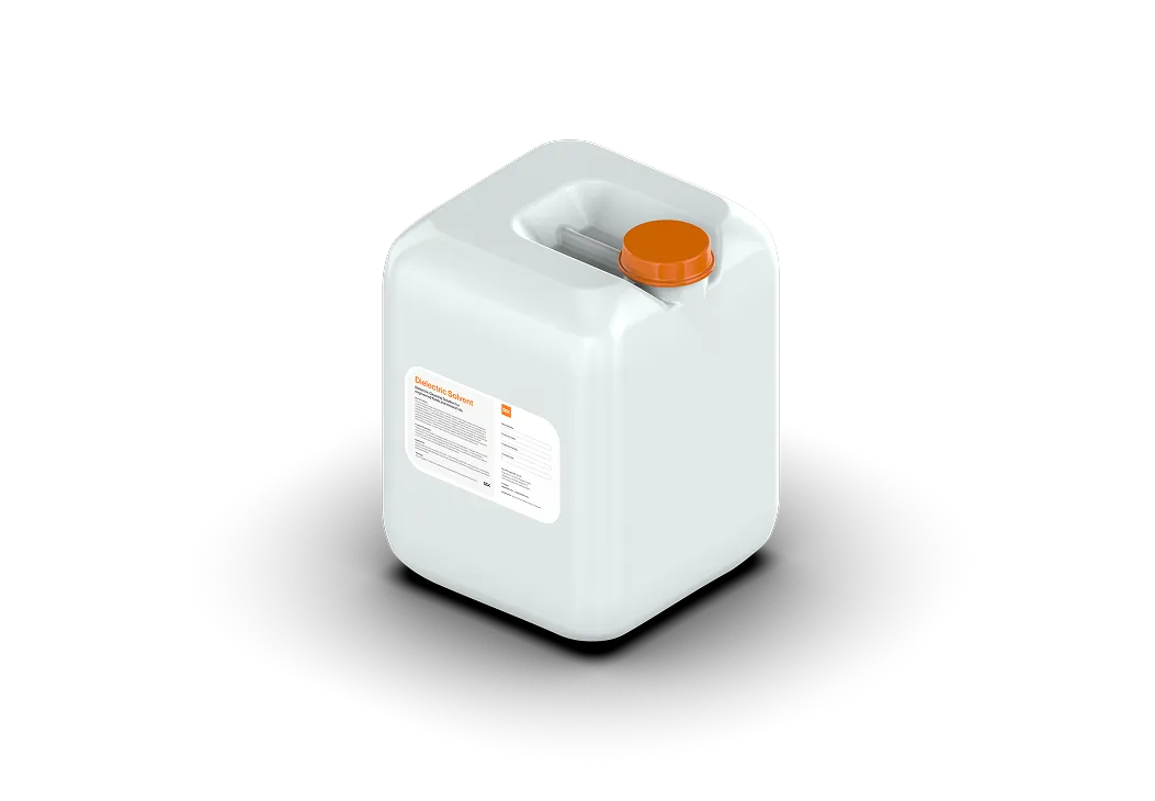Dielectric Solvent fluid container