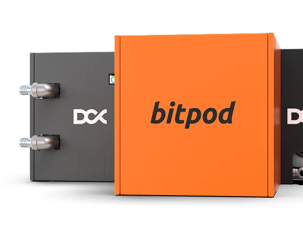 Orange, gray and black Bitpod device