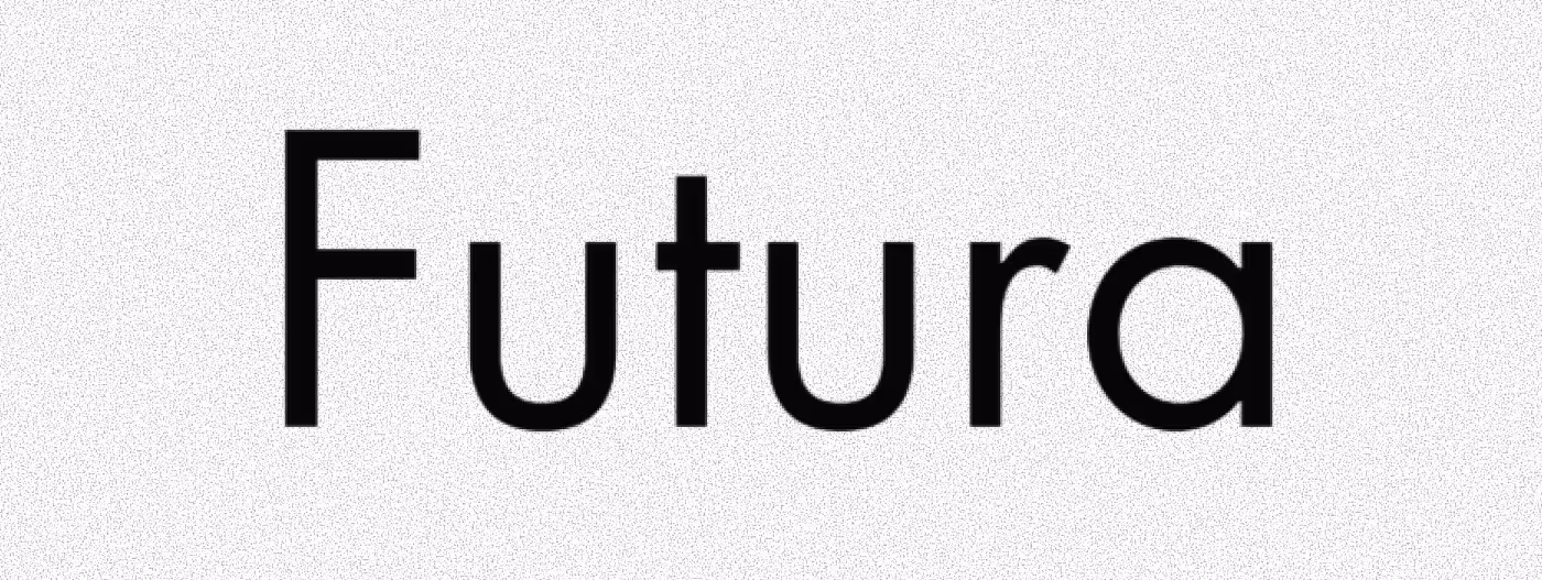 An image with the text: Futura.